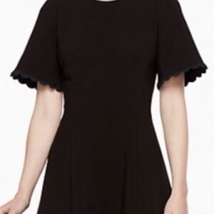 kate spade Black Scallop Sleeve Dress, Size 12